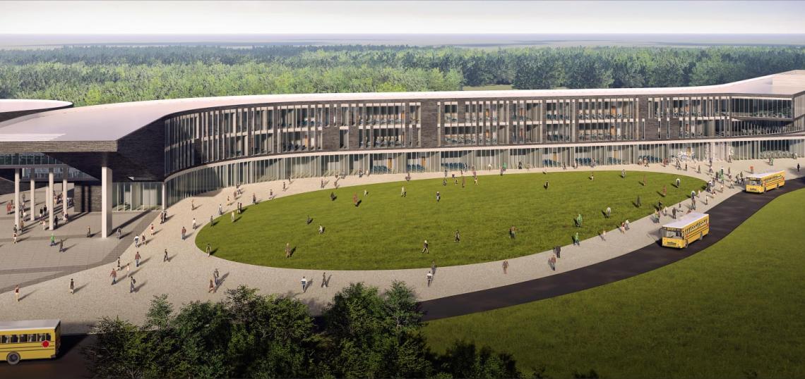 New high school with striking architecture rises south of Atlanta